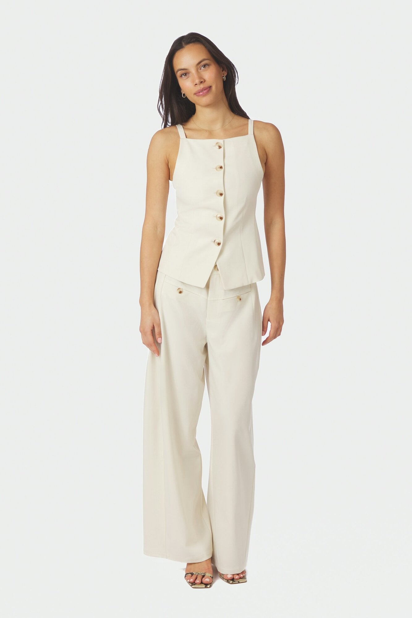 Kylie Structure vest - råhvid